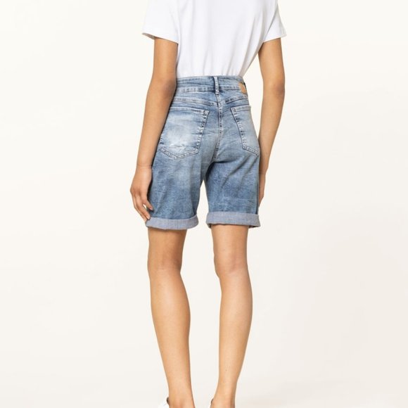 MAC Jeans (4) MINA Shorts Distressed Stretch Relaxed Fit (EU 34 / US 4) - Picture 4 of 14